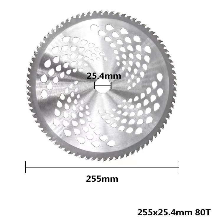 Desbrozadora Hoja de sierra Cabezal de corte de césped Punta de carburo 