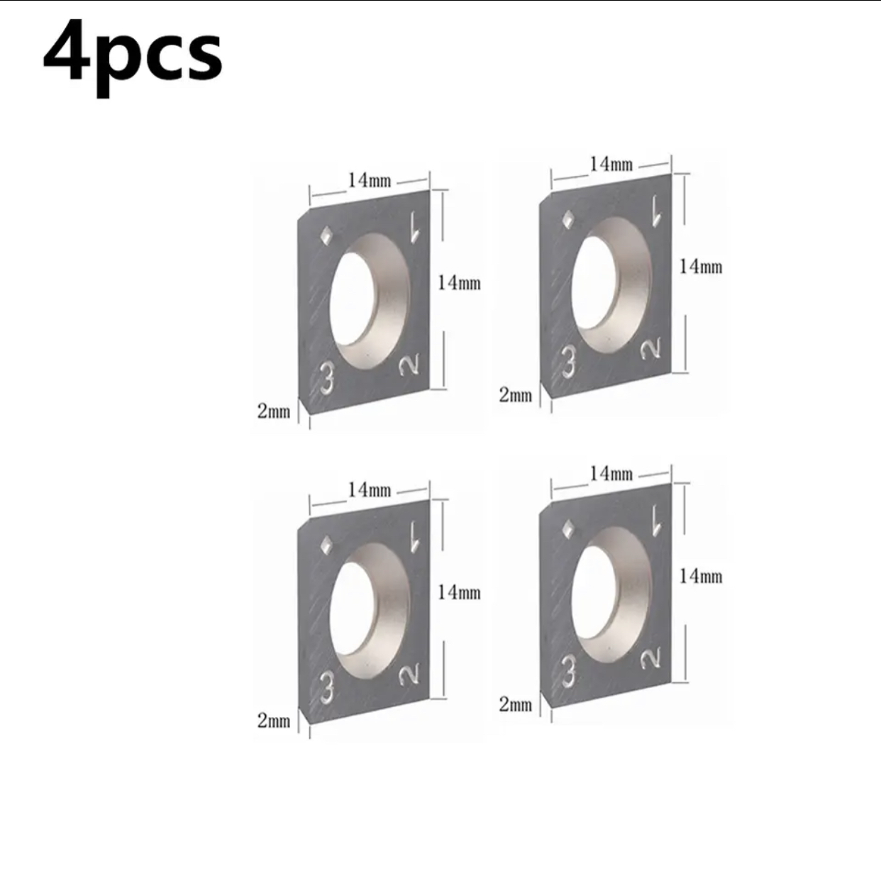 Máquina de vástago de 1/2 pulgadas, brocas de enrutador de 4 bordes con herramientas de corte CNC, fresa para carpintería