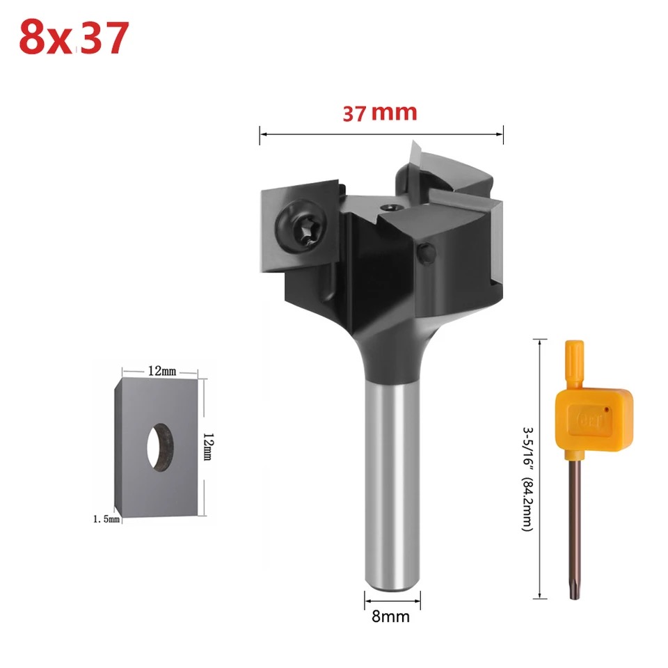 Herramientas de corte de madera de broca de enrutador de superficie de spoilboard CNC