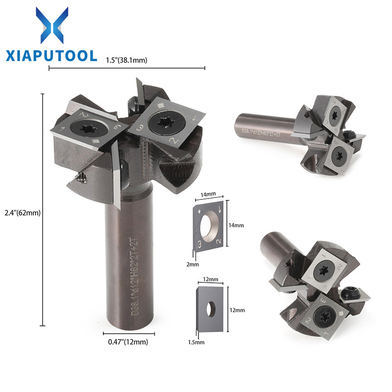  Fresa CNC, vástago de 1/2 pulgadas, diámetro de corte, broca enrutadora de superficie CNC de 4 alas