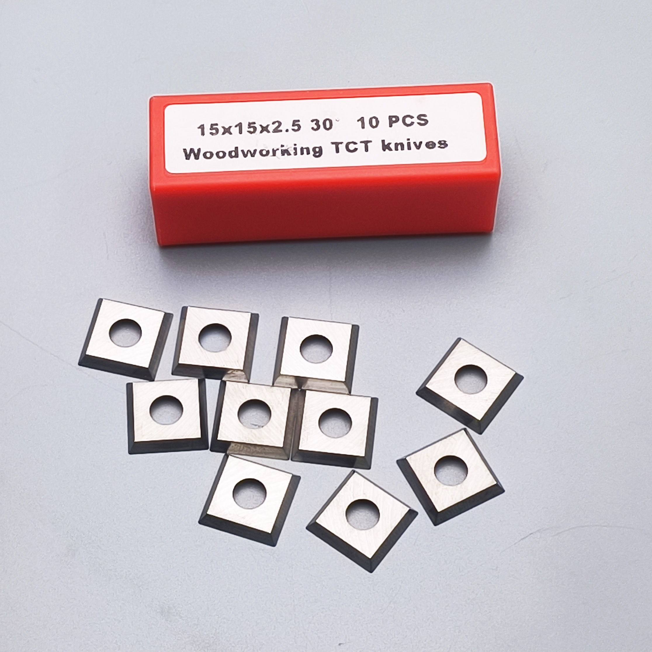 15*15*2,5 MM borde recto carburo de tungsteno cuchillas cepilladoras reversibles cortador inserta hoja